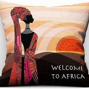 Welcome to African Women-Inspired Ronzar 18x18 Throw Pillow Covers Multi…